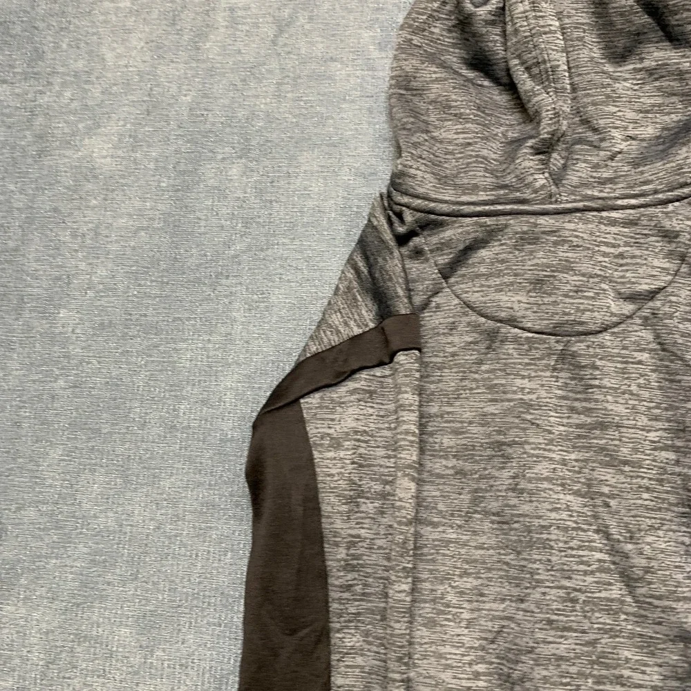Nike Therma Fit Hoodie Boys 4T Heather Gray Black Swoosh Logo Athletic Full Zip